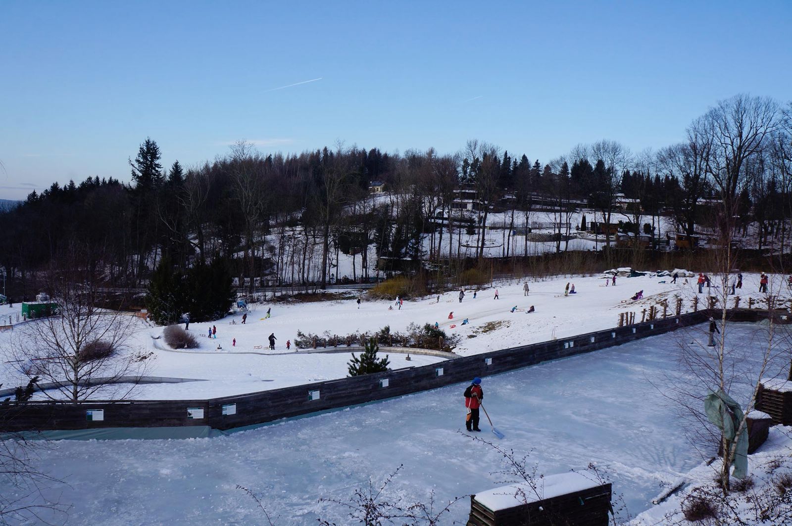 Skilift Augustusburg mit Eisbahn und Rodelhang