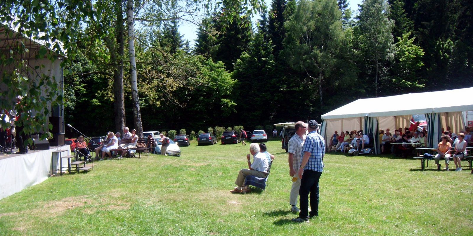 Blick auf das Gelï¿½nde des Pfingsfestes Pobershau