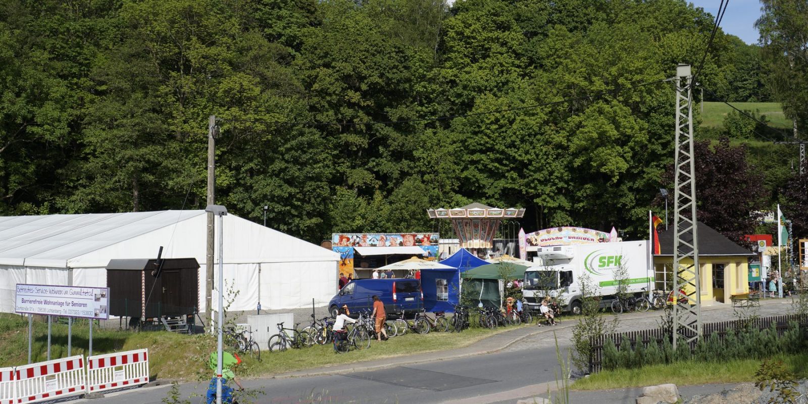 Festplatz des Dorffestes Lichtenberg