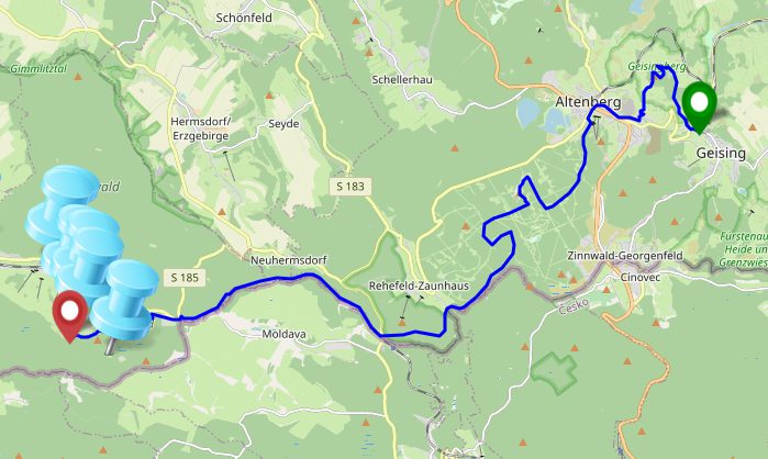 Kammweg Geising nach Holzhau Kammweg Geising nach Holzhau