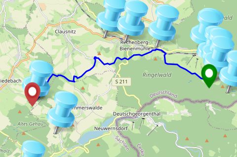 Kammweg Holzhau nach Sayda Kammweg Holzhau nach Sayda
