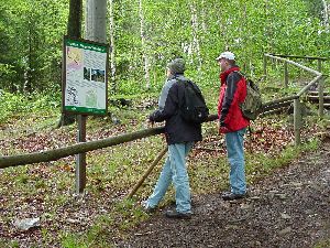 Vogeltoffelfelsen-Informationsschild