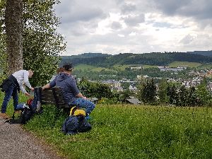 Rast mit Blick auf Olbernhau